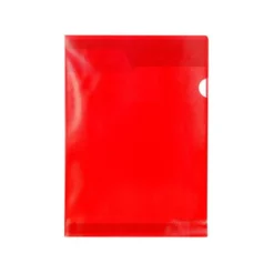 Carpeta dossier uñero plastico q-connect din a4 120 micras roja caja de 100 unidades