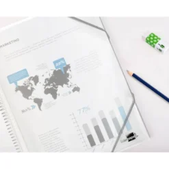 Carpeta escaparate con espiral Liderpapel DIN A4 40 fundas poliporpileno color transparente