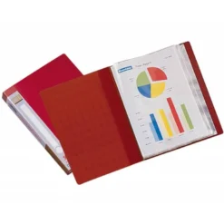 Carpeta escaparate con 30 fundas fijas Beautone rojo