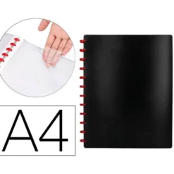Carpeta escaparate con fundas extraibles marca Liderpapel negro