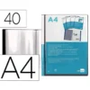 Carpeta escaparate con 40 fundas fijas Beautone negro 40 micras