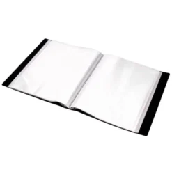 Carpeta escaparate con 40 fundas fijas Beautone negro 40 micras