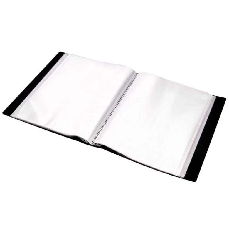Carpeta escaparate con 40 fundas fijas Beautone negro 40 micras