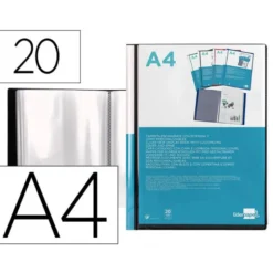 Carpeta escaparate con 20 fundas fijas Beautone negro