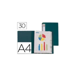Carpeta escaparate con 30 fundas fijas Beautone verde