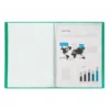 Carpeta escaparate Liderpapel DIN A4 poliporpileno con 40 fundas color verde