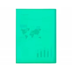Carpeta escaparate Liderpapel DIN A4 poliporpileno con 40 fundas color verde