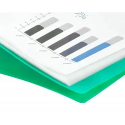 Carpeta escaparate Liderpapel DIN A4 poliporpileno con 40 fundas color verde