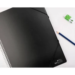 Carpeta escaparate Liderpapel negra Din A4 con 60 fundas