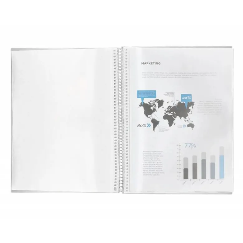 Carpeta escaparate Liderpapel DIN A4 60 fundas polipropileno color transparente
