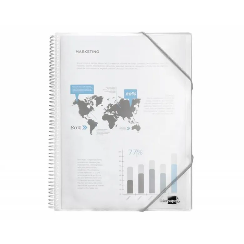 Carpeta escaparate Liderpapel DIN A4 60 fundas polipropileno color transparente