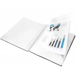 Carpeta escaparate Liderpapel negra Din A4 con 30 fundas
