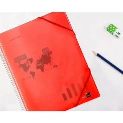 Carpeta escaparate Liderpapel espiral color rojo DIN-A5