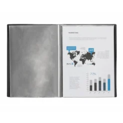 Carpeta escaparate Liderpapel folio con 40 fundas fijas