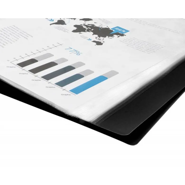 Carpeta escaparate Liderpapel folio con 40 fundas fijas