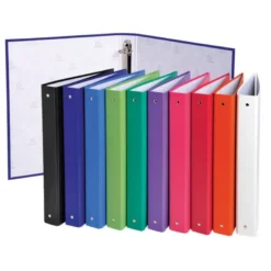 Carpeta Exacompta 4 anillas 30 mm redondas A4 carton forrado de colores surtidos