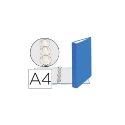 Carpeta Exacompta carton azul claro 4 anillas
