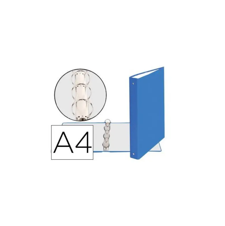 Carpeta Exacompta carton azul claro 4 anillas