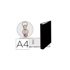 Carpeta Exacompta carton forrado negra 2 anillas