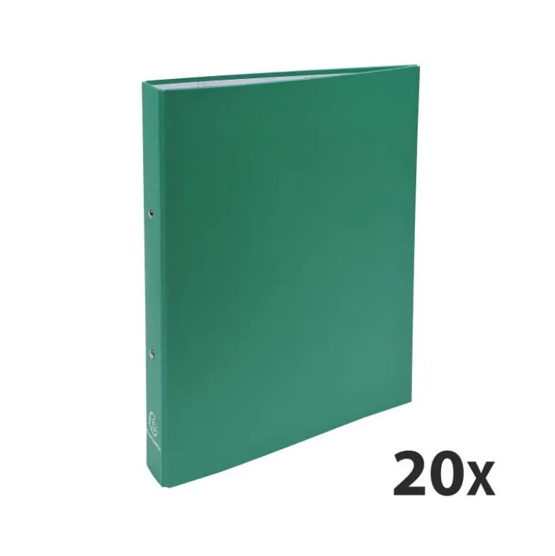 Carpeta Exacompta carton forrado verde 2 anillas