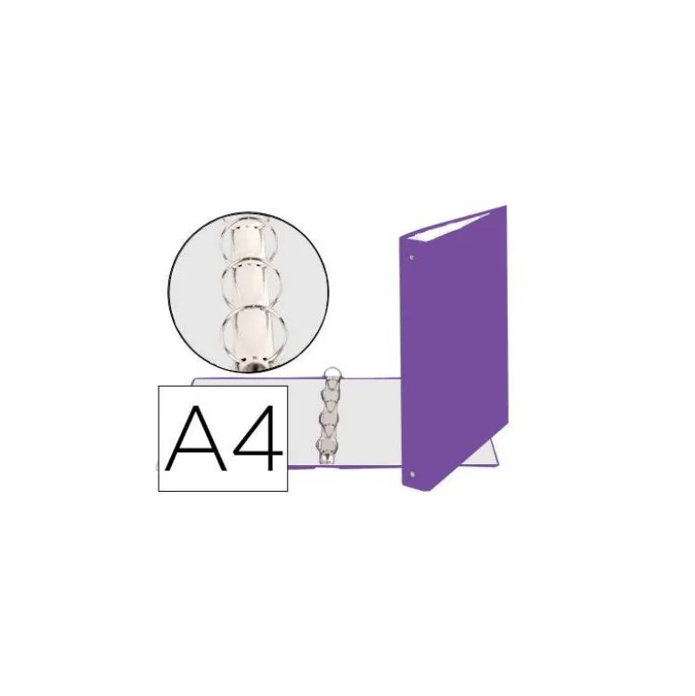 Carpeta Exacompta carton morada 4 anillas