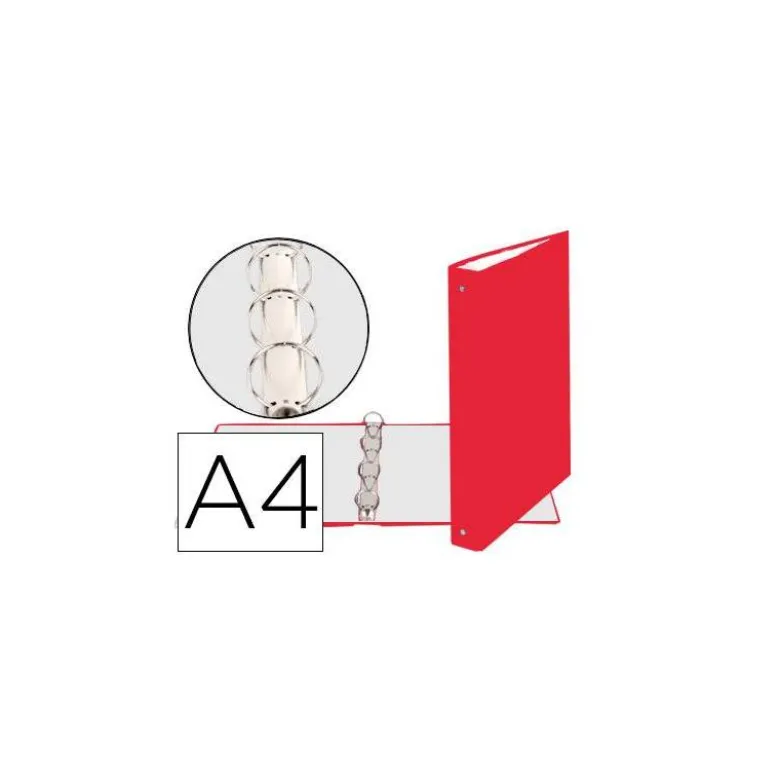 Carpeta Exacompta carton rojo 4 anillas