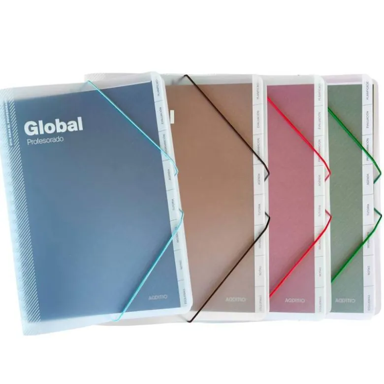 Carpeta global additio a4 con evalucion continua programacion tutoria y reuniones profesores