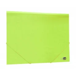 Carpeta gomas con solapa Liderpapel DIN A4 polipropileno 400 micras 100 hojas color amarillo