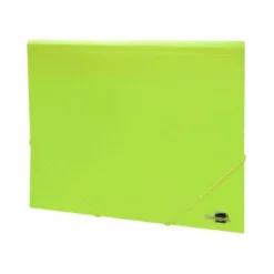 Carpeta gomas con solapa Liderpapel DIN A4 polipropileno 400 micras 100 hojas color amarillo