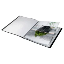 CARPETA LEITZ RECYCLE ESCAPARATE DIN A4 20 FUNDAS POLIPROPILENO NEGRO