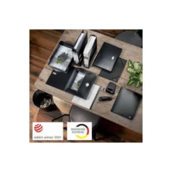 CARPETA LEITZ RECYCLE ESCAPARATE DIN A4 20 FUNDAS POLIPROPILENO NEGRO