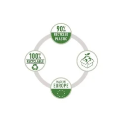 CARPETA LEITZ RECYCLE ESCAPARATE DIN A4 20 FUNDAS POLIPROPILENO NEGRO