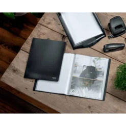 CARPETA LEITZ RECYCLE ESCAPARATE DIN A4 20 FUNDAS POLIPROPILENO NEGRO