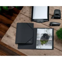 CARPETA LEITZ RECYCLE GOMAS DIN A4 CARTON RECICLABE 100% NEGRO