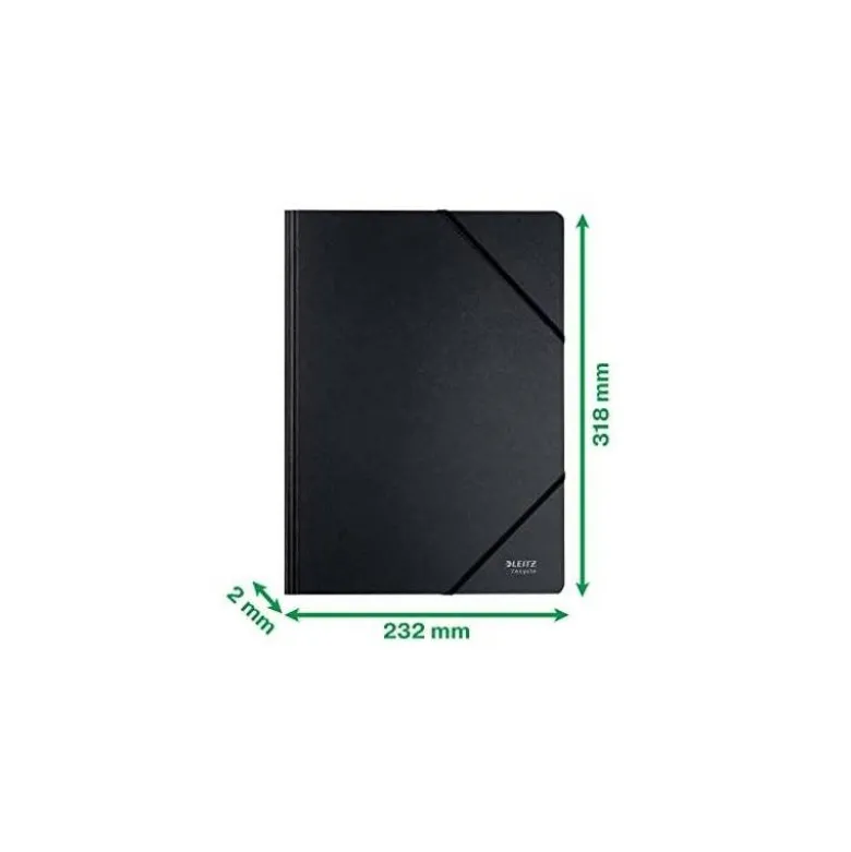 CARPETA LEITZ RECYCLE GOMAS DIN A4 CARTON RECICLABE 100% NEGRO
