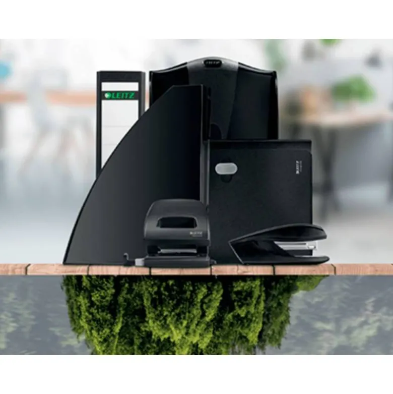 CARPETA LEITZ RECYCLE GOMAS DIN A4 CARTON RECICLABE 100% NEGRO