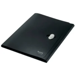 CARPETA LEITZ RECYCLE GOMAS TRES SOLAPAS DIN A4 POLIPROPILENO NEGRO