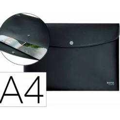 CARPETA LEITZ RECYCLE PORTADOCUMENTOS BROCHE DIN A4 POLIPROPILENO NEGRO