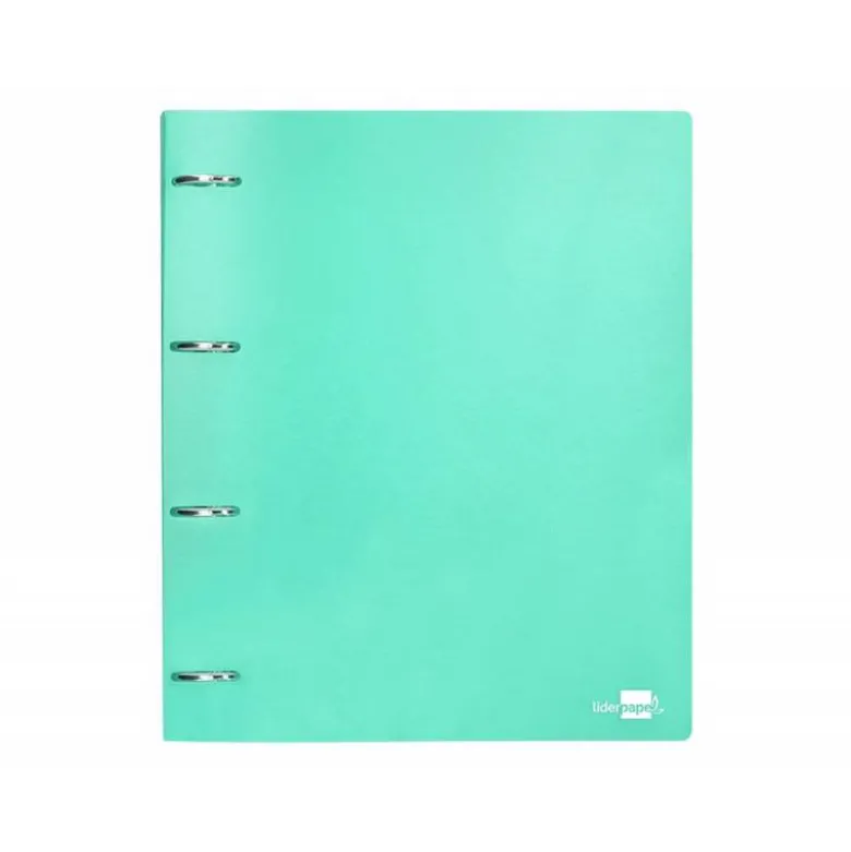CARPETA LIDERPAPEL 4 ANILLAS MIXTAS 40 MM POLIPROPILENO DIN A4 VERDE