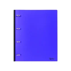 CARPETA LIDERPAPEL 4 ANILLAS REDONDAS 25 MM POLIPROPILENO DIN A4 ULTRA COMPACTA CON LOMO EXTENSIBLE 4 CM AZUL