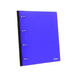 CARPETA LIDERPAPEL 4 ANILLAS REDONDAS 25 MM POLIPROPILENO DIN A4 ULTRA COMPACTA CON LOMO EXTENSIBLE 4 CM AZUL