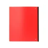 CARPETA LIDERPAPEL 4 ANILLAS REDONDAS 25 MM POLIPROPILENO DIN A4 ULTRA COMPACTA CON LOMO EXTENSIBLE 4 CM ROJO