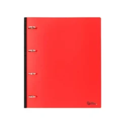 CARPETA LIDERPAPEL 4 ANILLAS REDONDAS 25 MM POLIPROPILENO DIN A4 ULTRA COMPACTA CON LOMO EXTENSIBLE 4 CM ROJO
