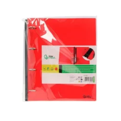 CARPETA LIDERPAPEL 4 ANILLAS REDONDAS 25 MM POLIPROPILENO DIN A4 ULTRA COMPACTA CON LOMO EXTENSIBLE 4 CM ROJO