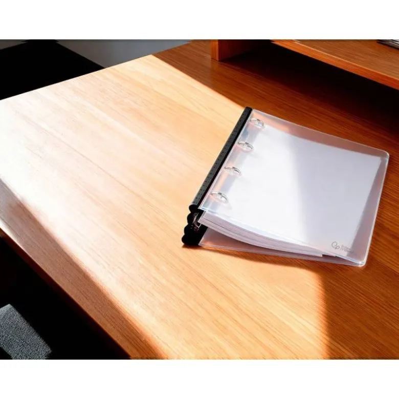 CARPETA LIDERPAPEL 4 ANILLAS REDONDAS 25 MM POLIPROPILENO DIN A4 ULTRA COMPACTA CON LOMO EXTENSIBLE 4 CM TRANSLUCIDA