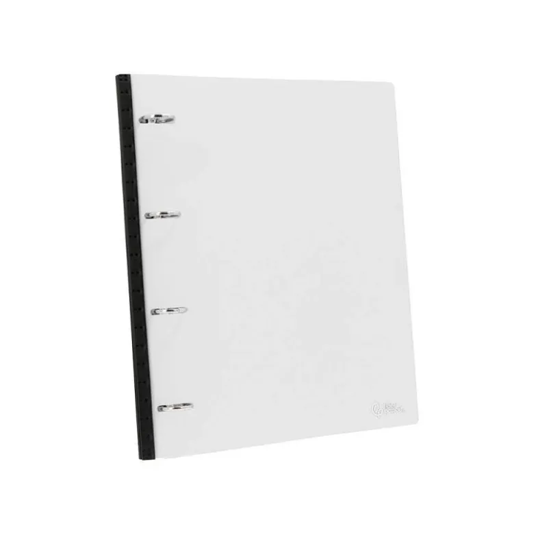 CARPETA LIDERPAPEL 4 ANILLAS REDONDAS 25 MM POLIPROPILENO DIN A4 ULTRA COMPACTA CON LOMO EXTENSIBLE 4 CM TRANSLUCIDA