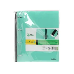 CARPETA LIDERPAPEL 4 ANILLAS REDONDAS 25 MM POLIPROPILENO DIN A4 ULTRA COMPACTA CON LOMO EXTENSIBLE 4 CM VERDE