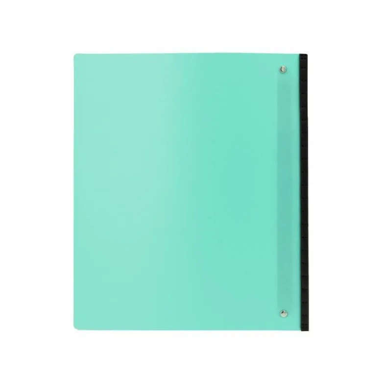 CARPETA LIDERPAPEL 4 ANILLAS REDONDAS 25 MM POLIPROPILENO DIN A4 ULTRA COMPACTA CON LOMO EXTENSIBLE 4 CM VERDE