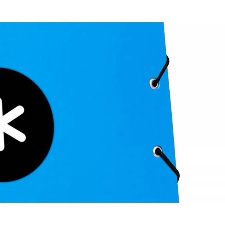 Carpeta Liderpapel Antartik Folio con Solapas Cartón forrado color Azul