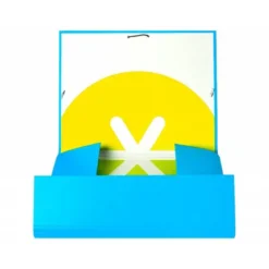 Carpeta Liderpapel Antartik Folio con Solapas Cartón forrado color Azul